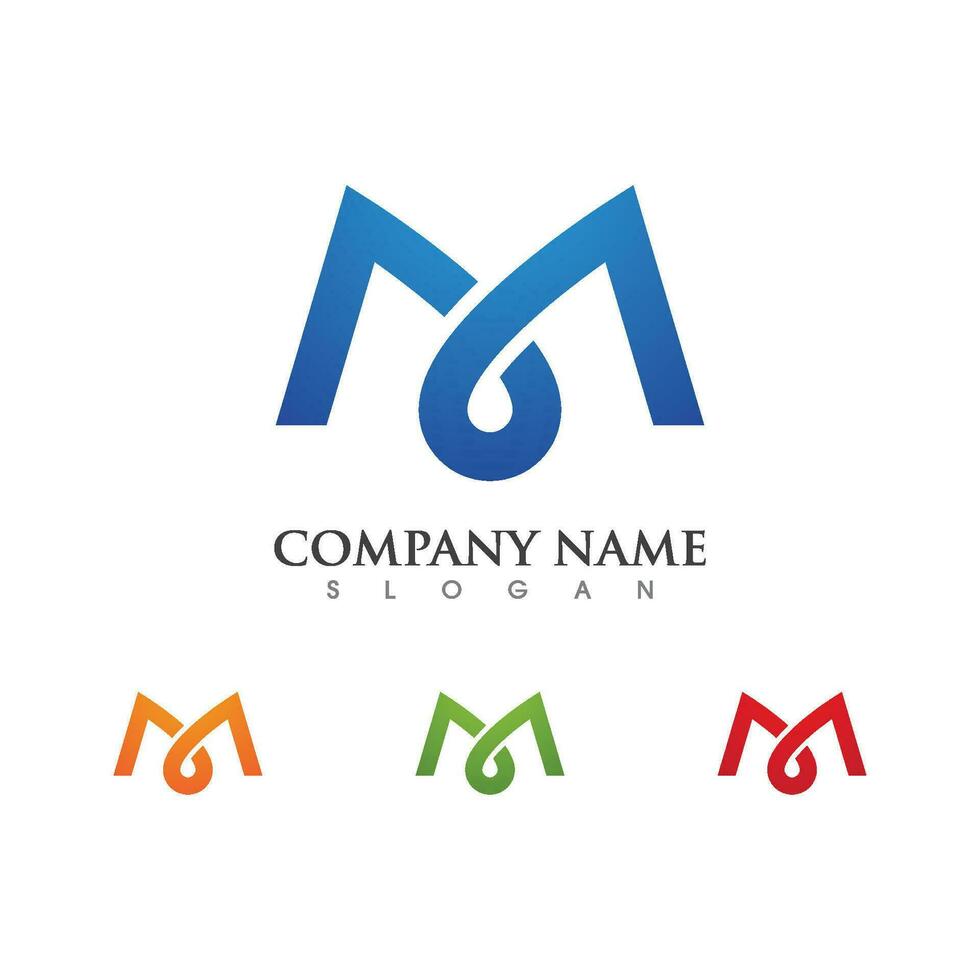 M Letter Logo Template vector