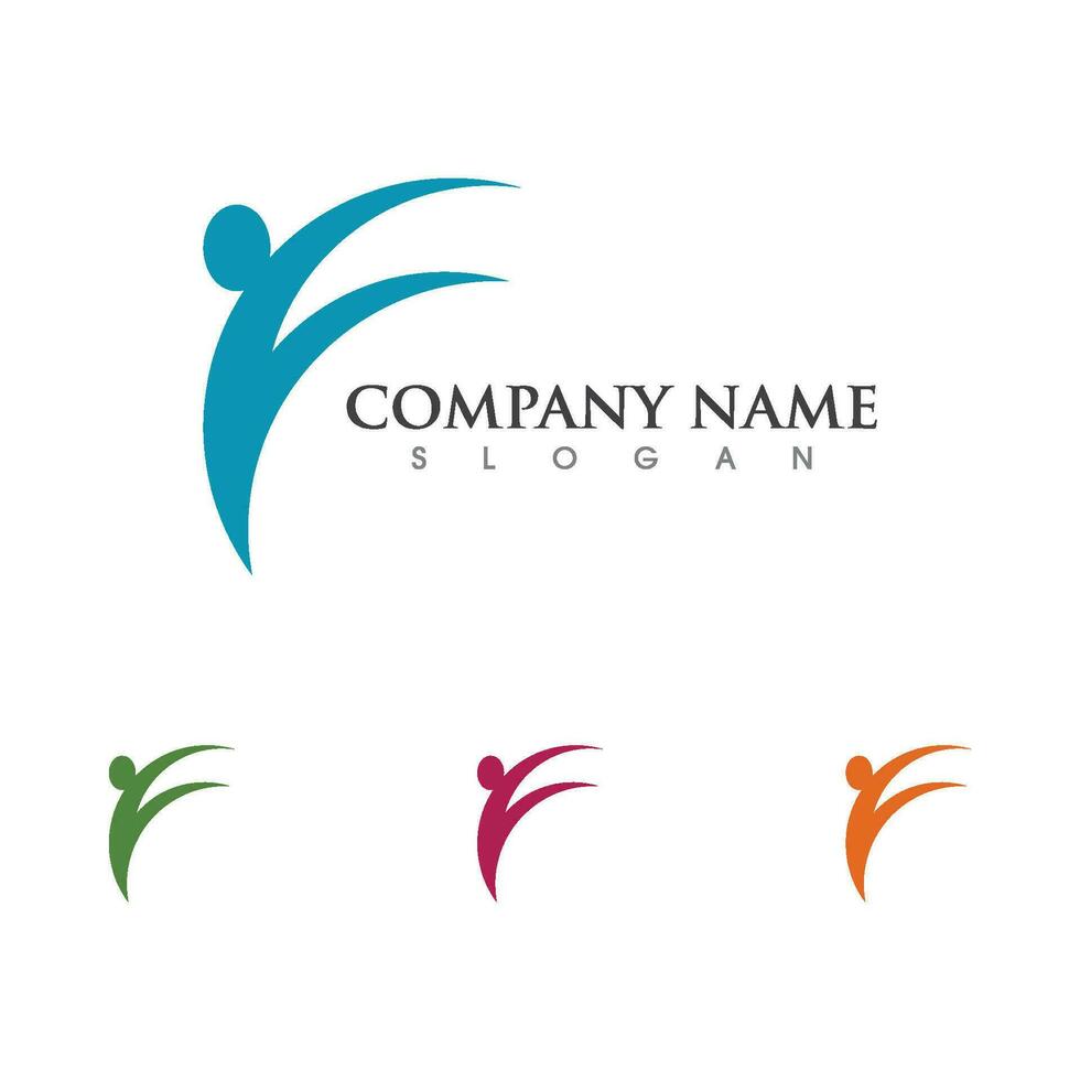 Human character logo sign vector