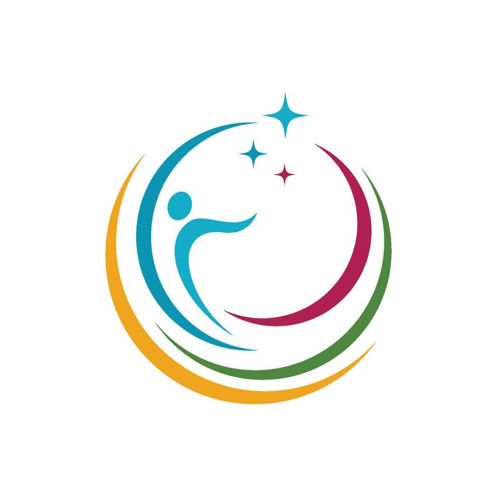 Human character logo sign vector