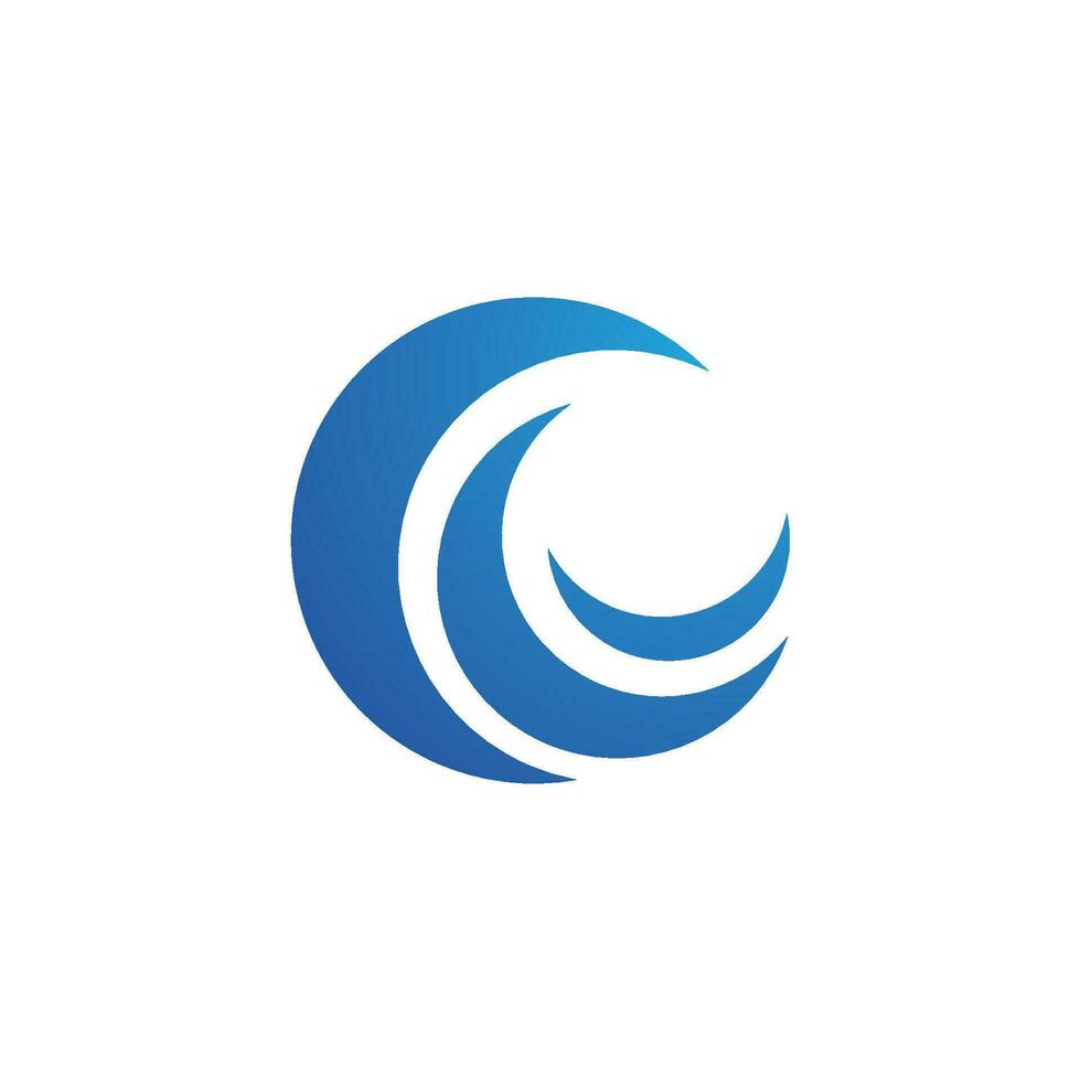 Water wave icon vector