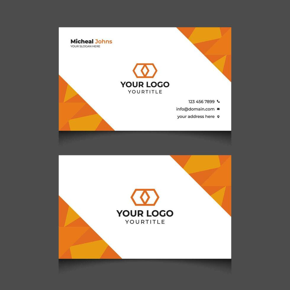 modern creative business card design with minimal shape vector template