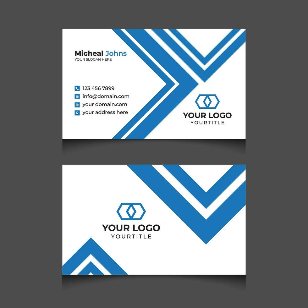 modern creative business card design with minimal shape vector template
