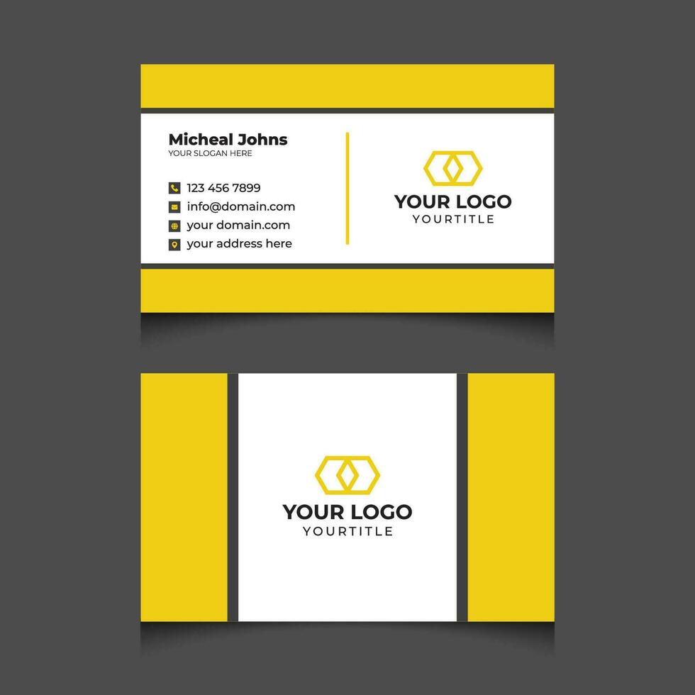 minimal creative business card design vector