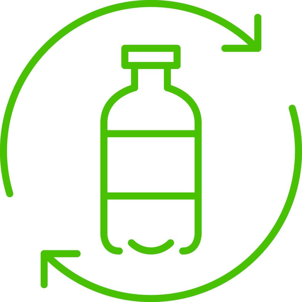 plastic bottle recycle line icon illustration vector