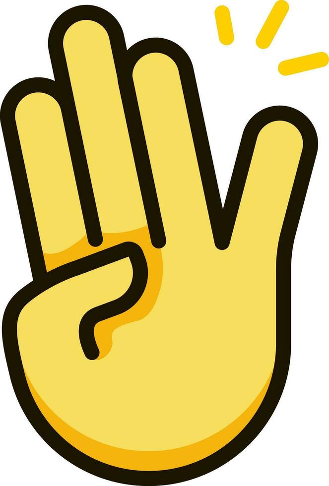 mano icono emoji vector