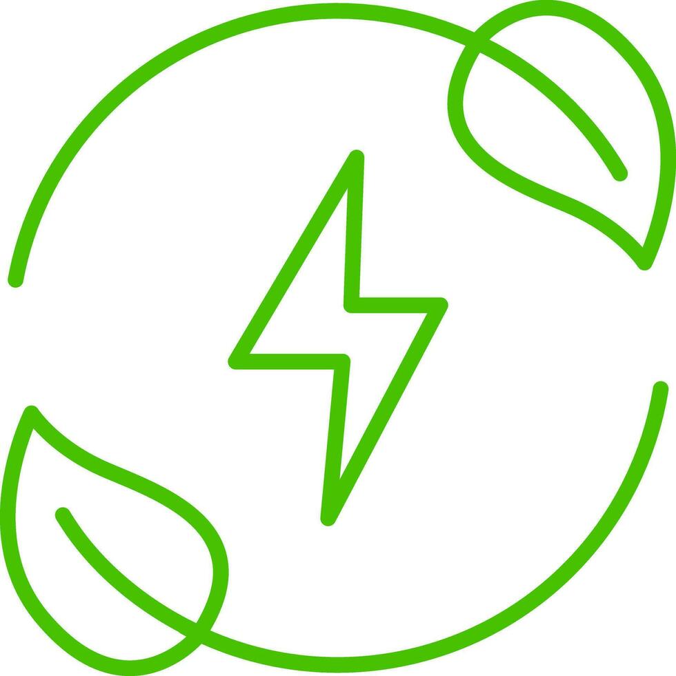 clean energy line icon illustration vector