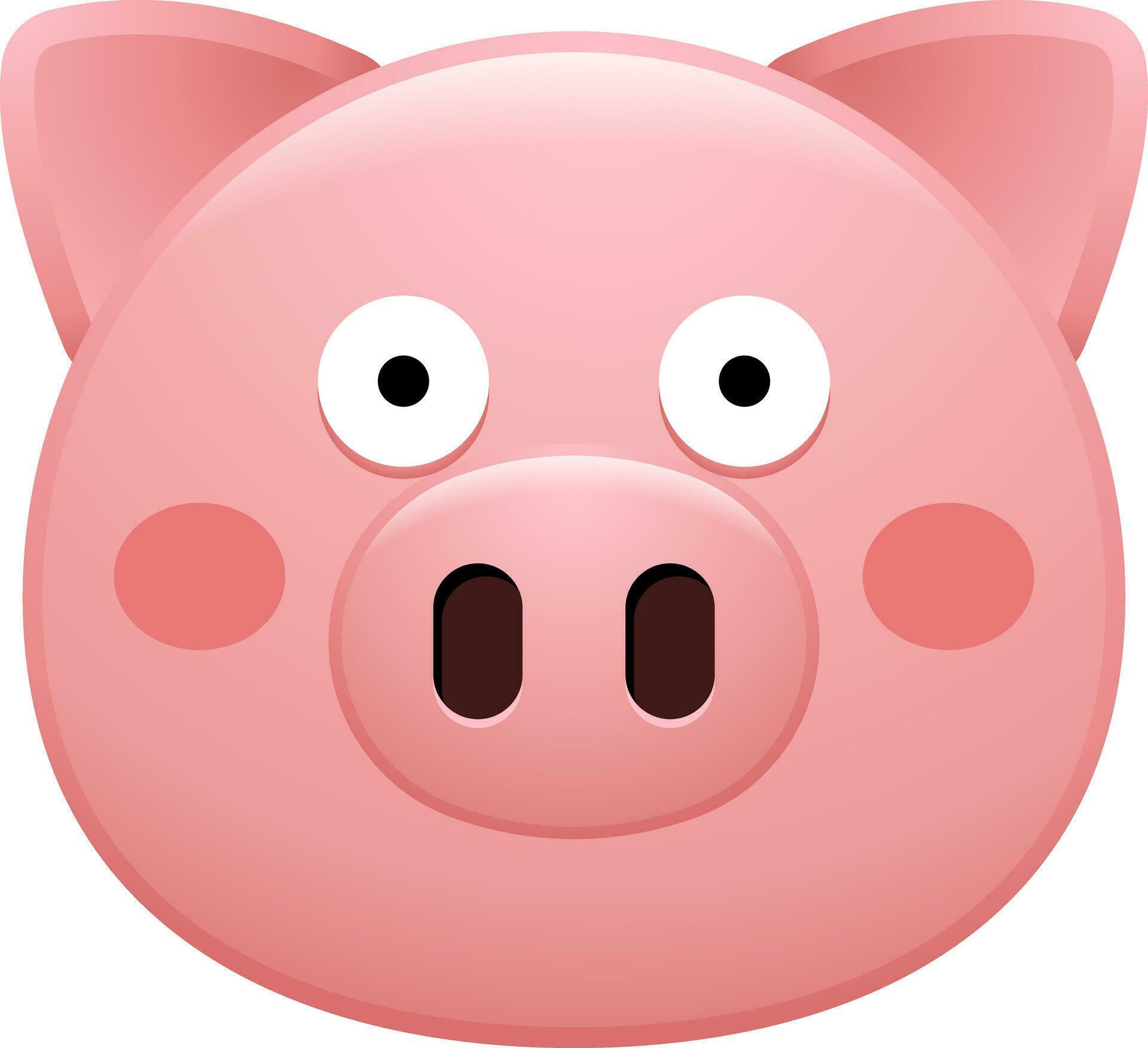 cute pig face emoji sticker 34044639 Vector Art at Vecteezy