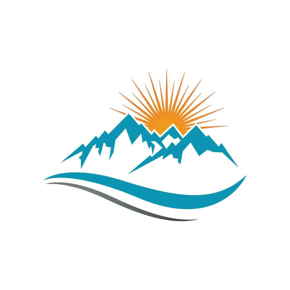 logotipo de icono de montaña vector