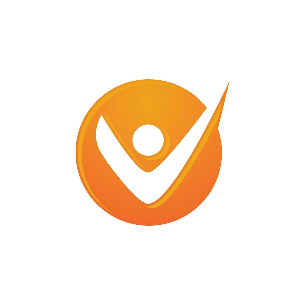 Human character logo sign vector