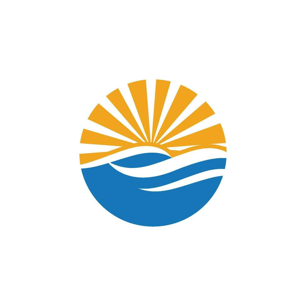Water wave icon vector