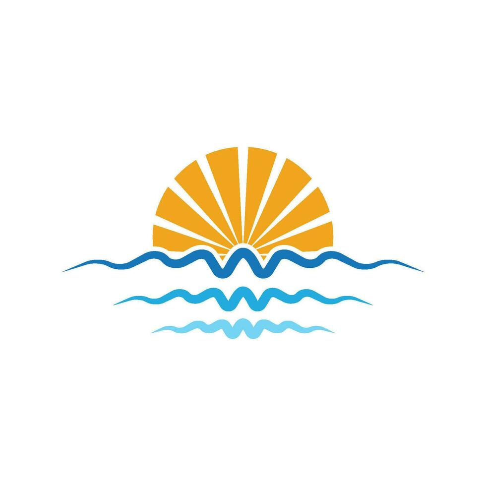 Water wave icon vector