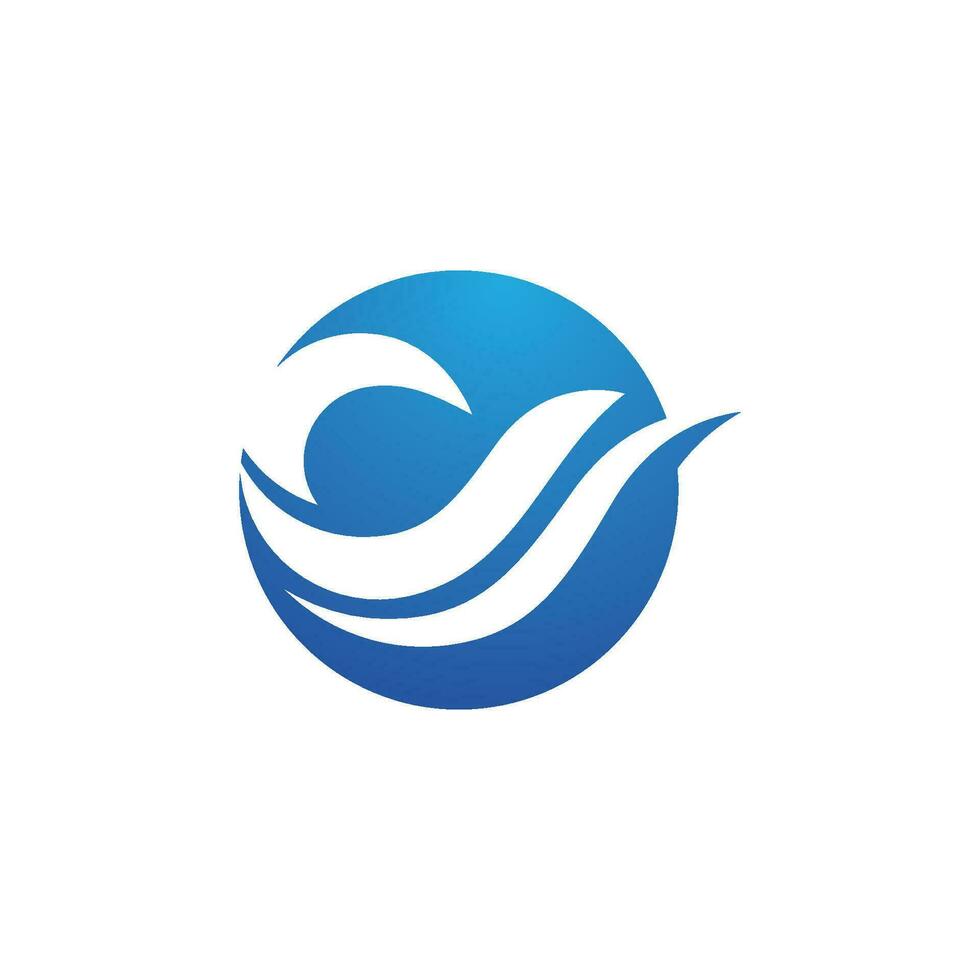 Water wave icon vector