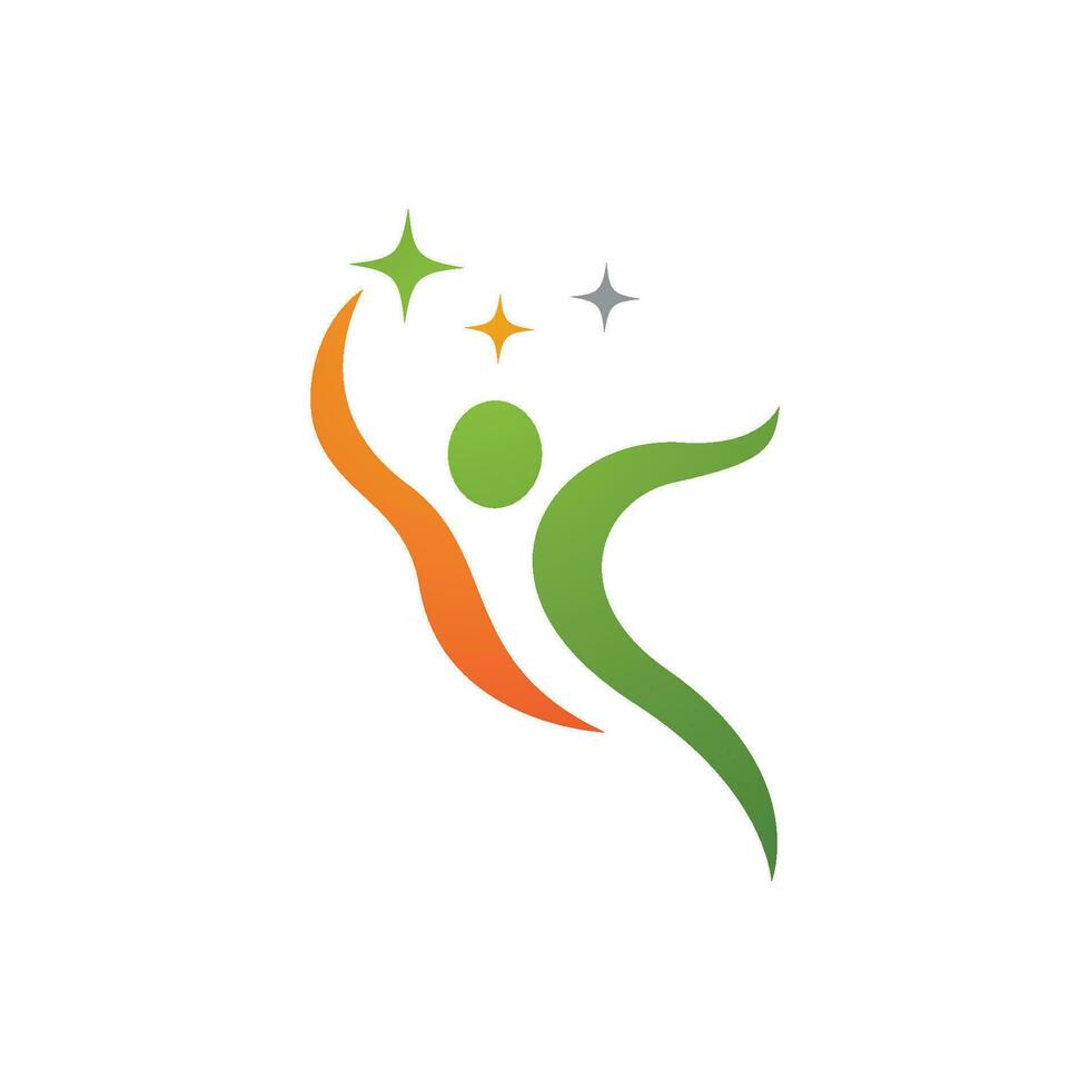 Human character logo sign vector