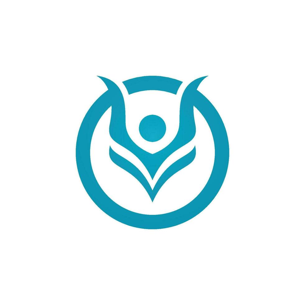 Human character logo sign vector
