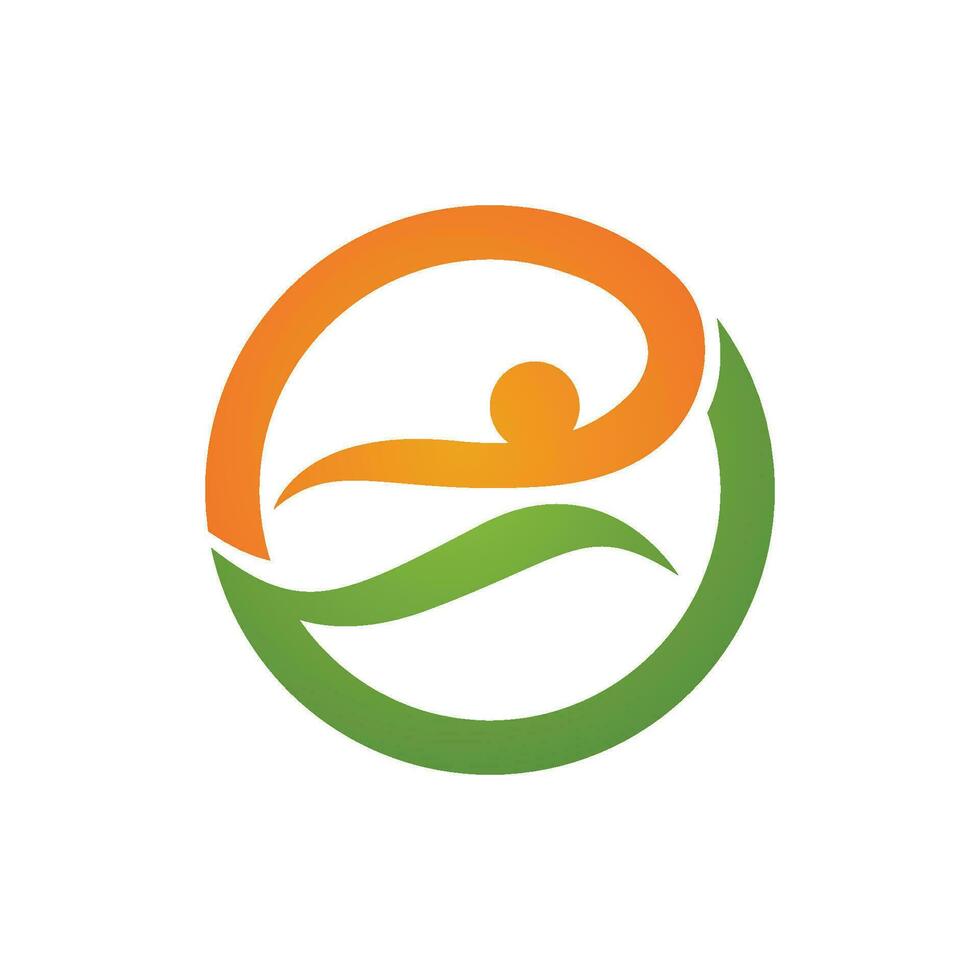 Human character logo sign vector