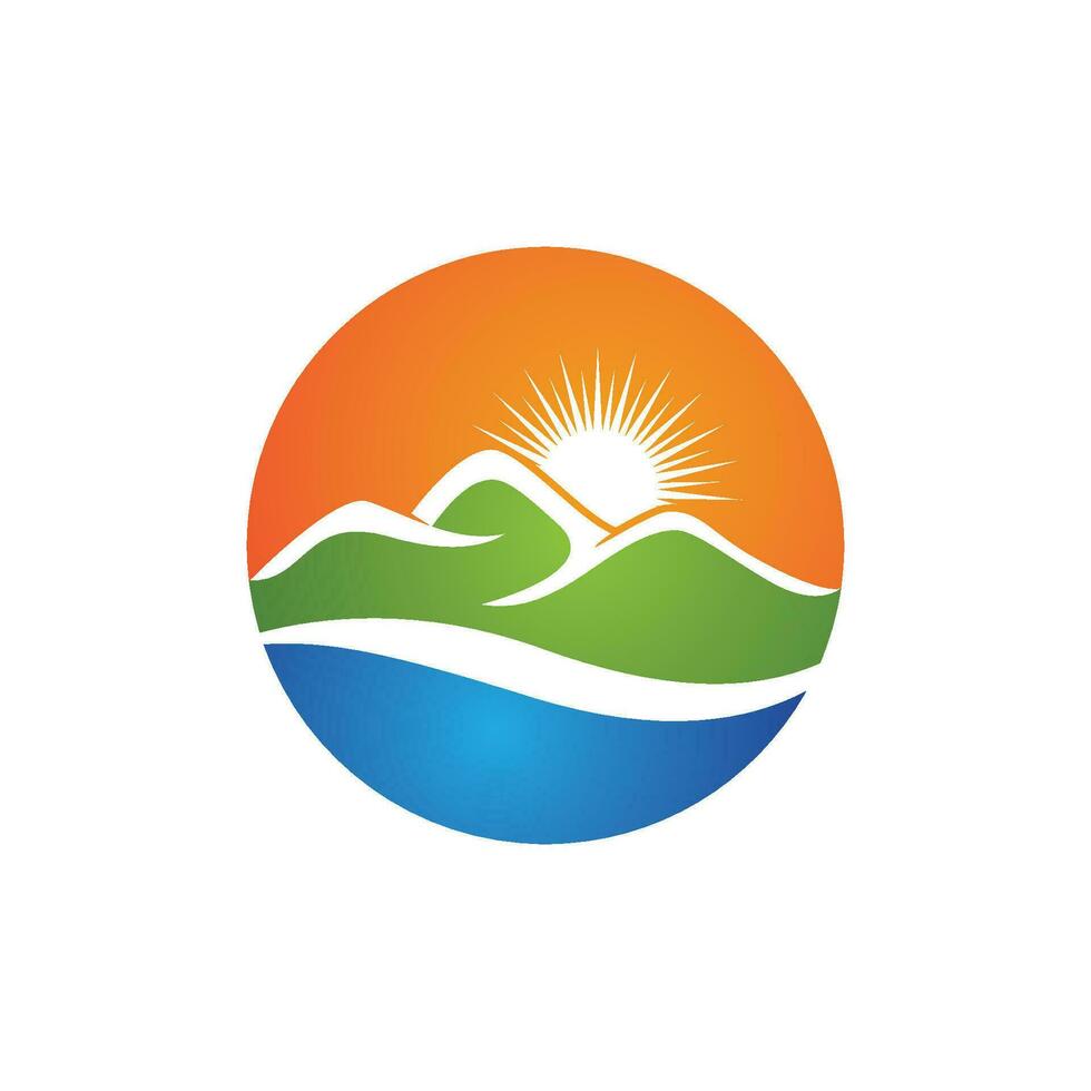 Mountain icon Logo vector