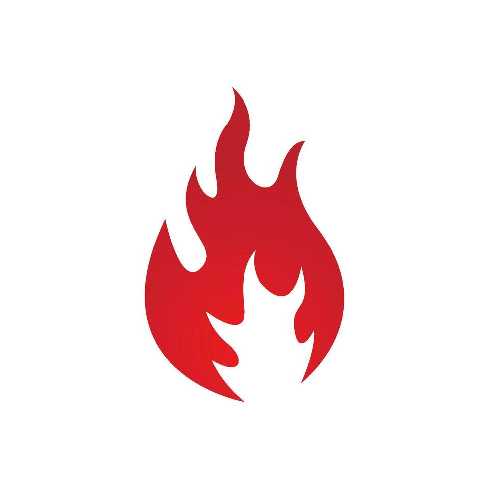 Diseño de ilustración de vector de llama de fuego