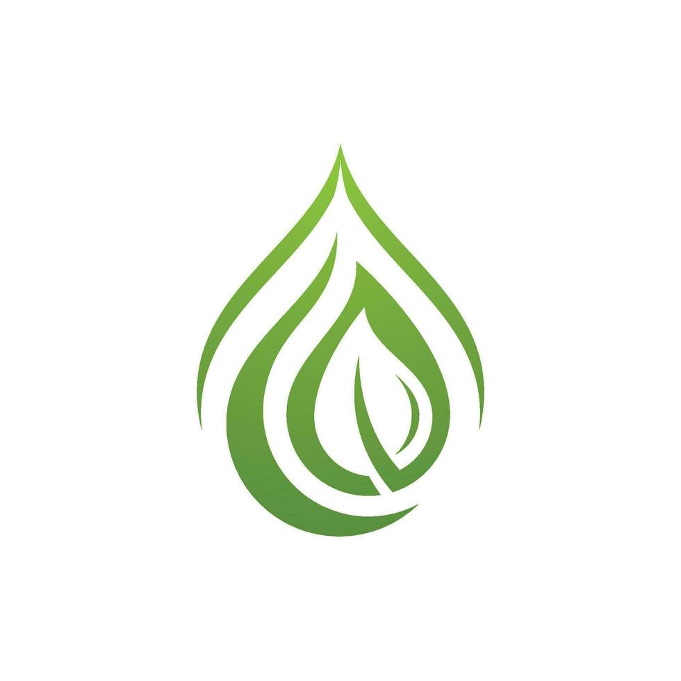 logotipos de la ecología de la hoja del árbol verde vector