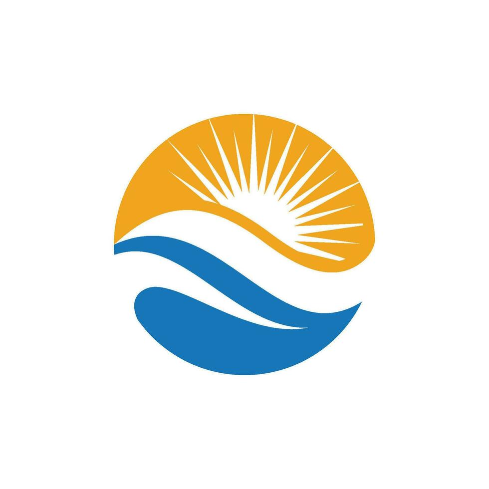 Water wave icon vector