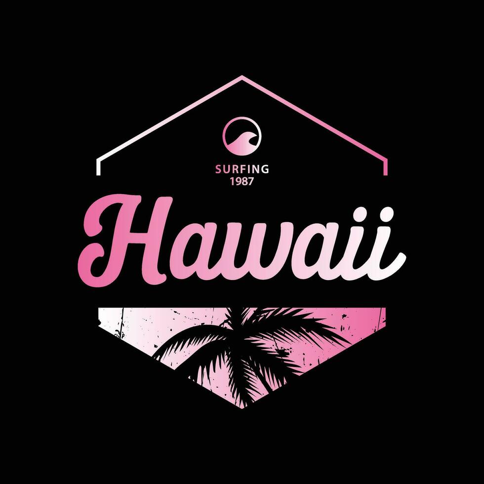 Hawai elegante camiseta y vestir resumen diseño. vector imprimir, tipografía, póster