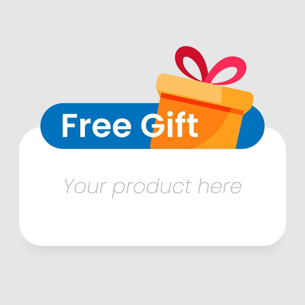 Product placement free gift frame template concept illustration flat design editable vector