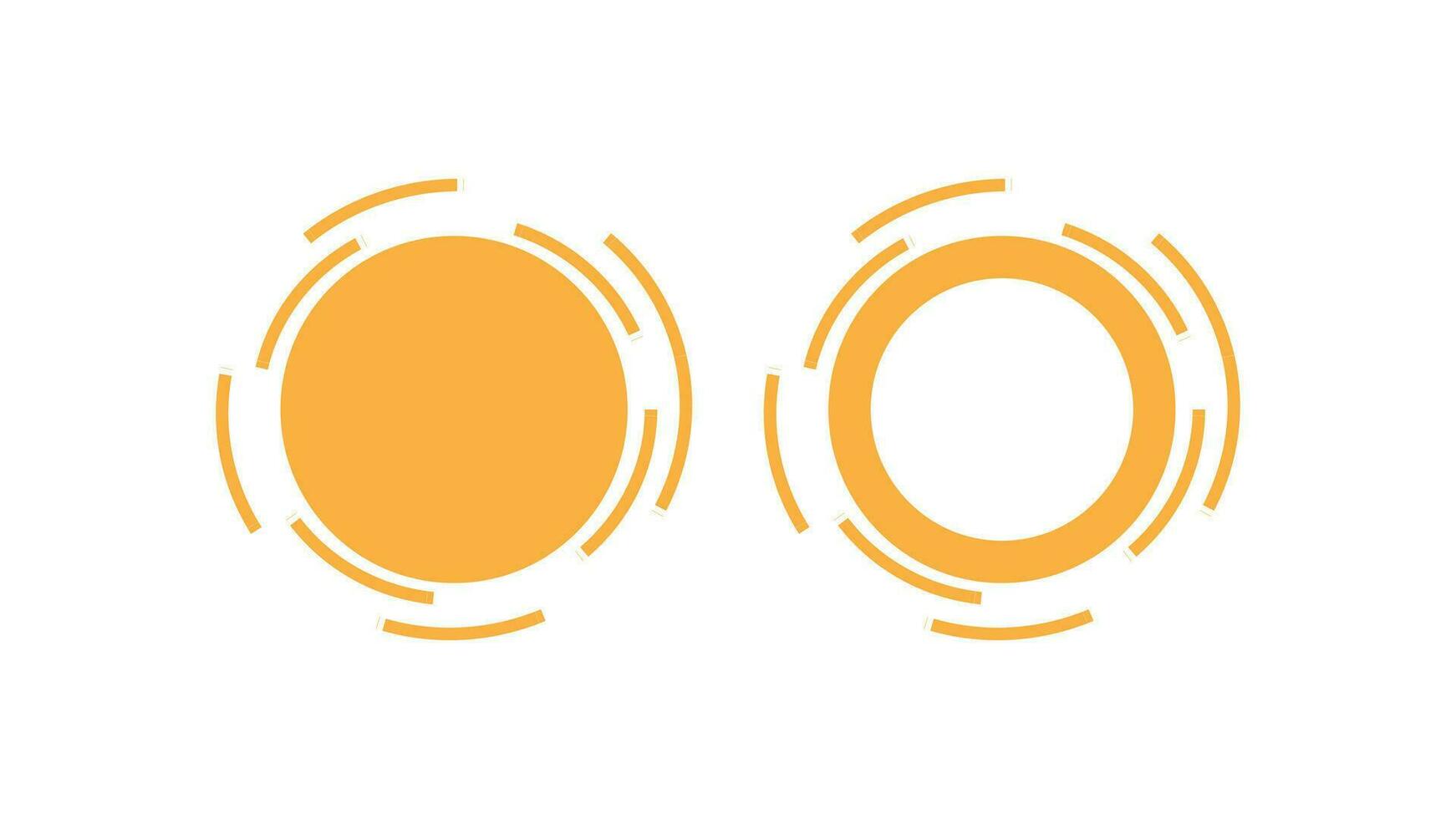 round frame element, round circle shape for editing elements vector