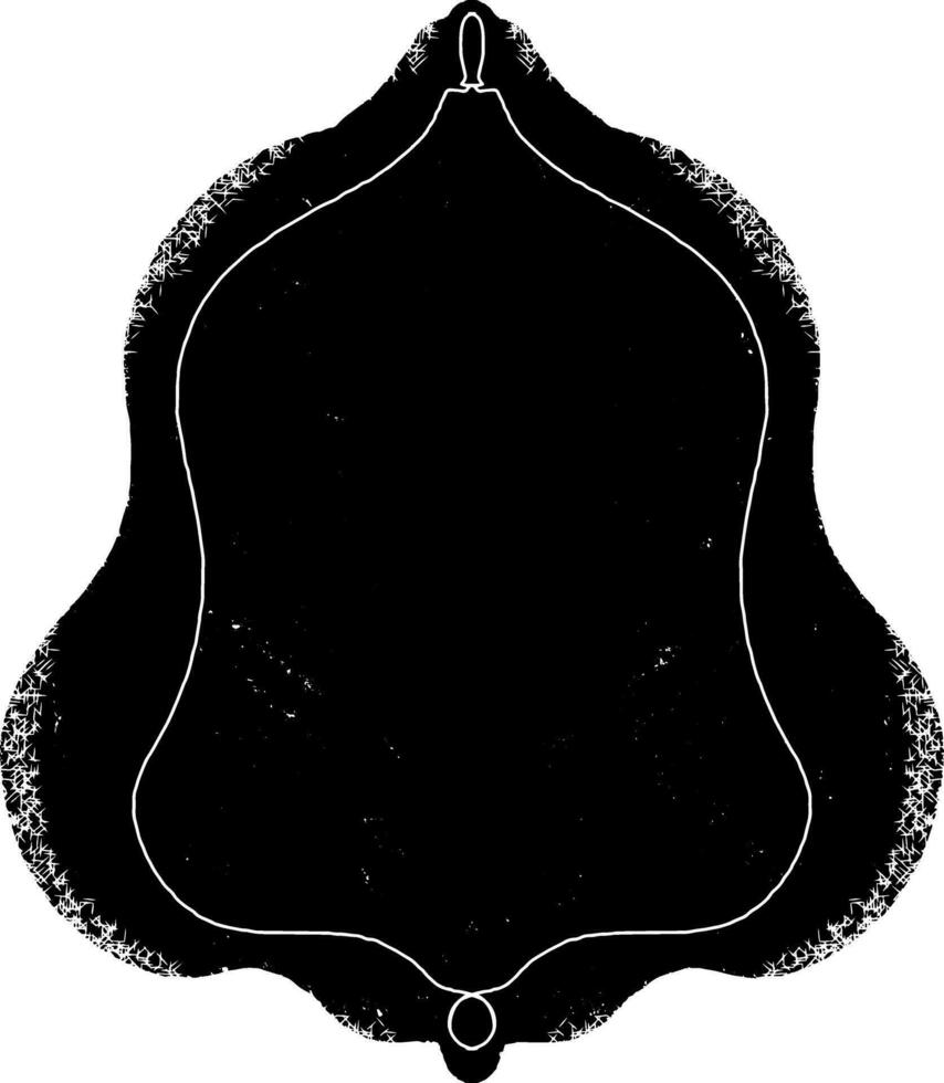 a black and white drawing of a bell vector