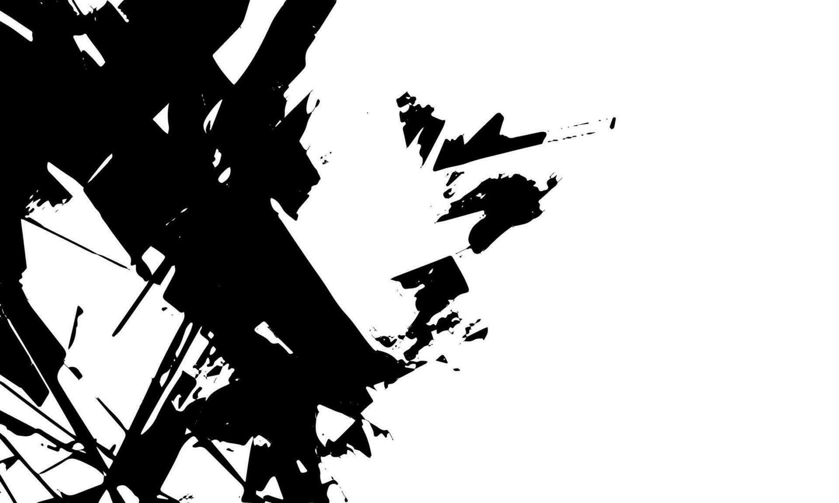 abstract black and white brush strokes on a white background vector