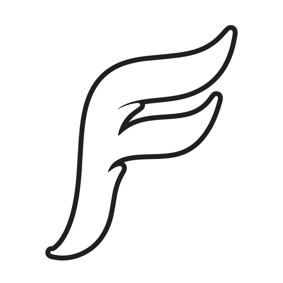 F Letter vector icon