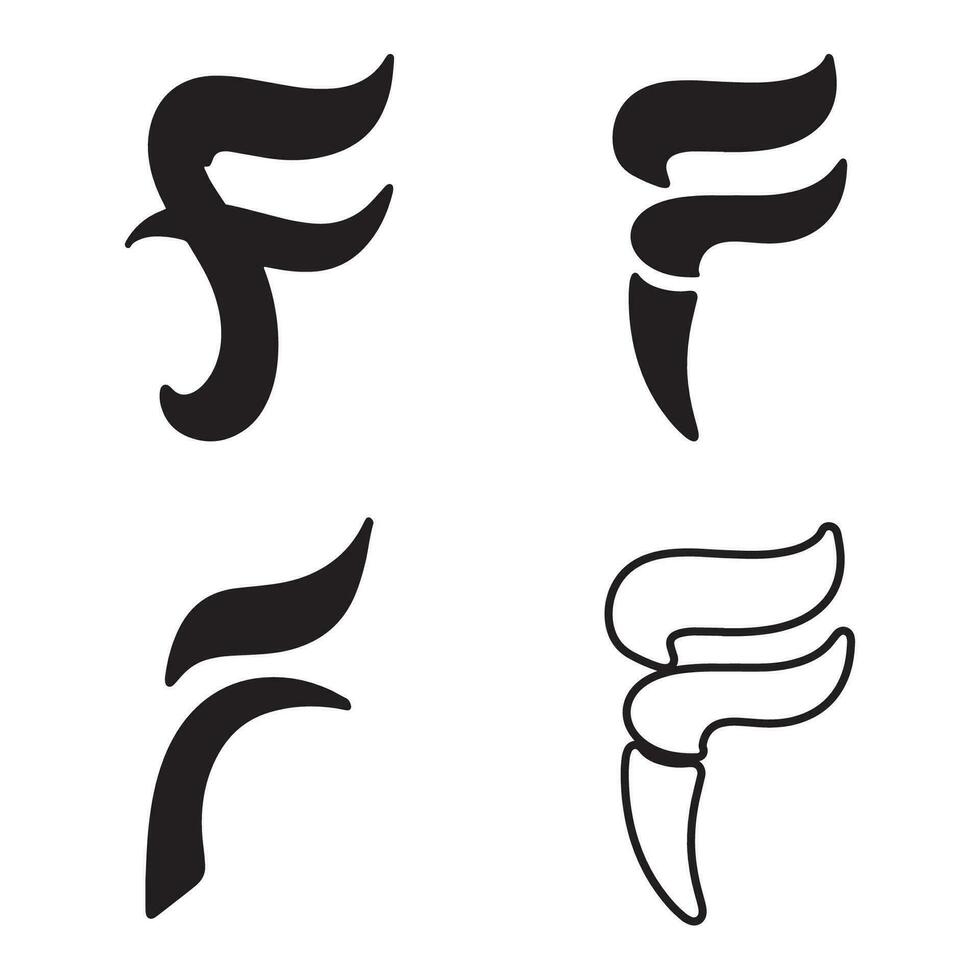 F Letter vector icon