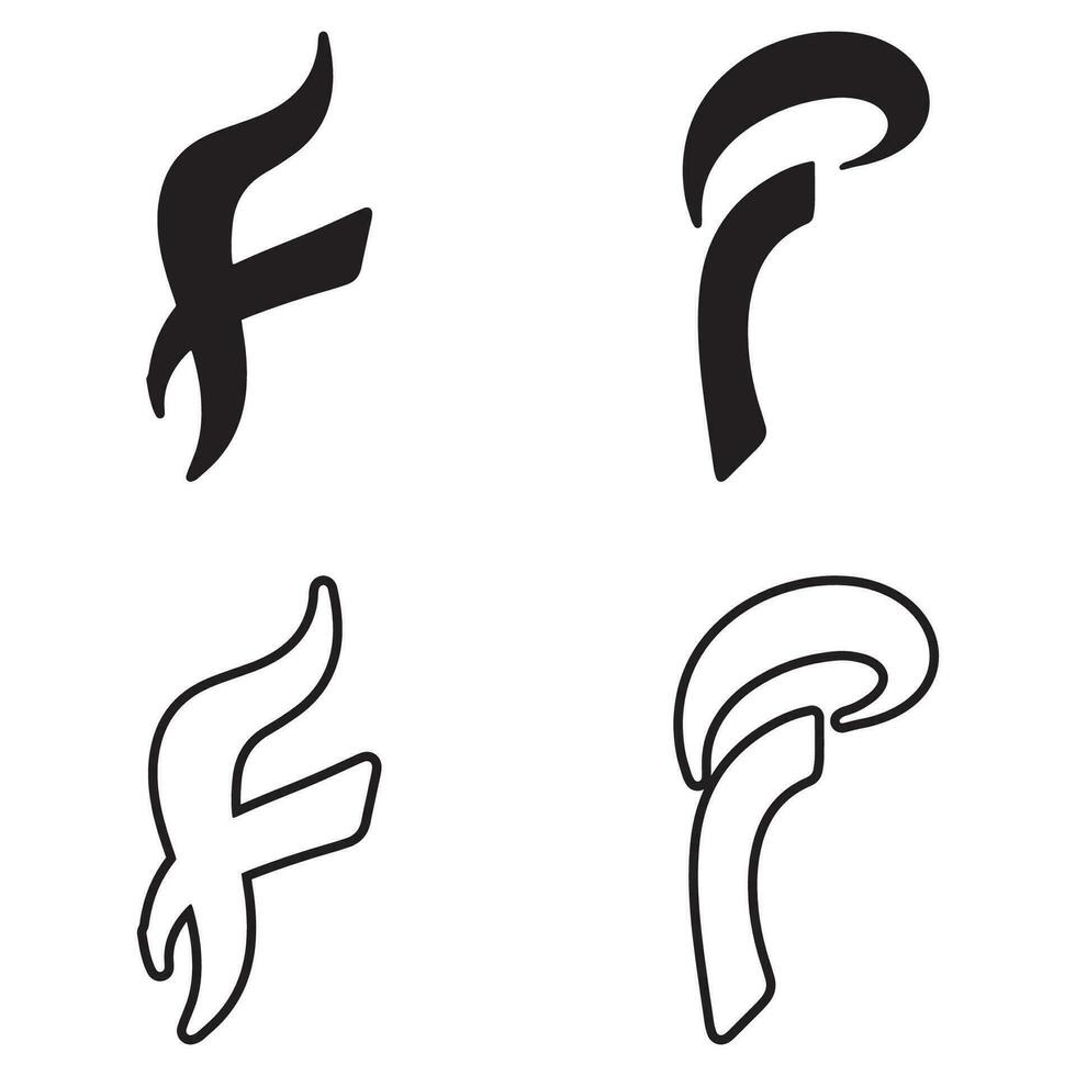 F Letter vector icon