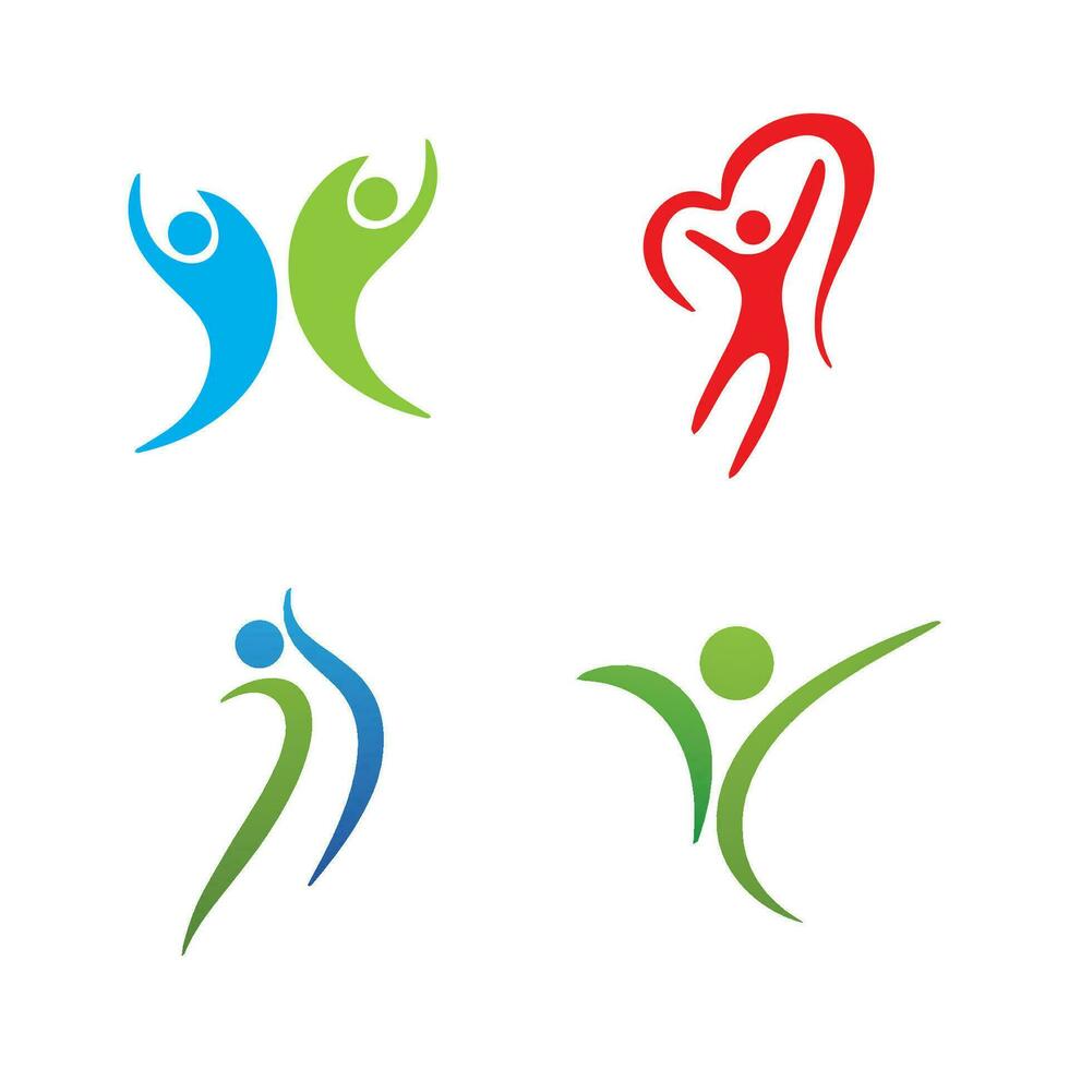 Health life people logo vector