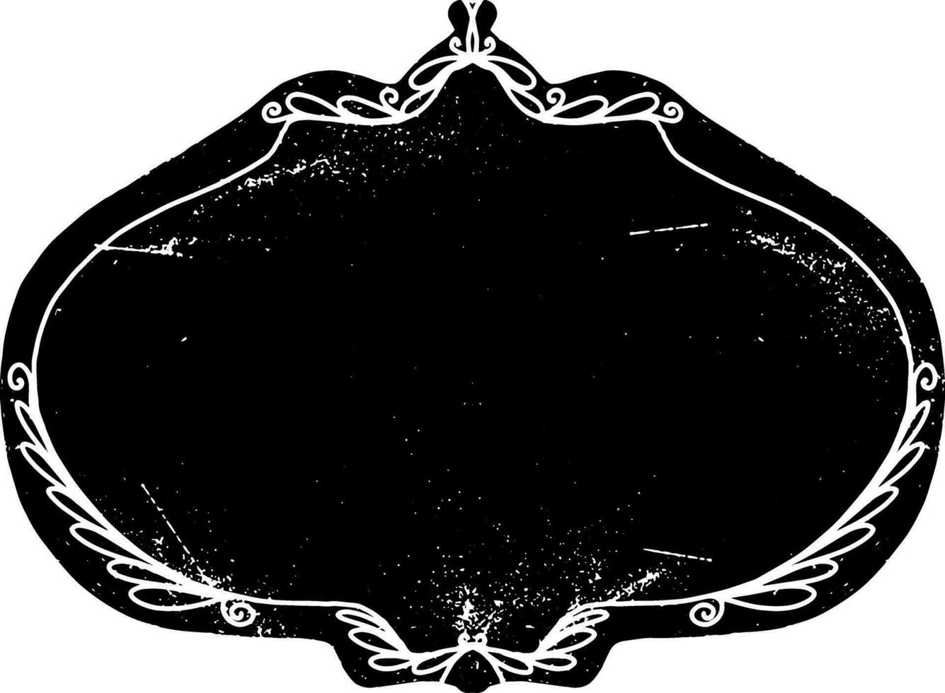 a black and white frame with a decorative border vector