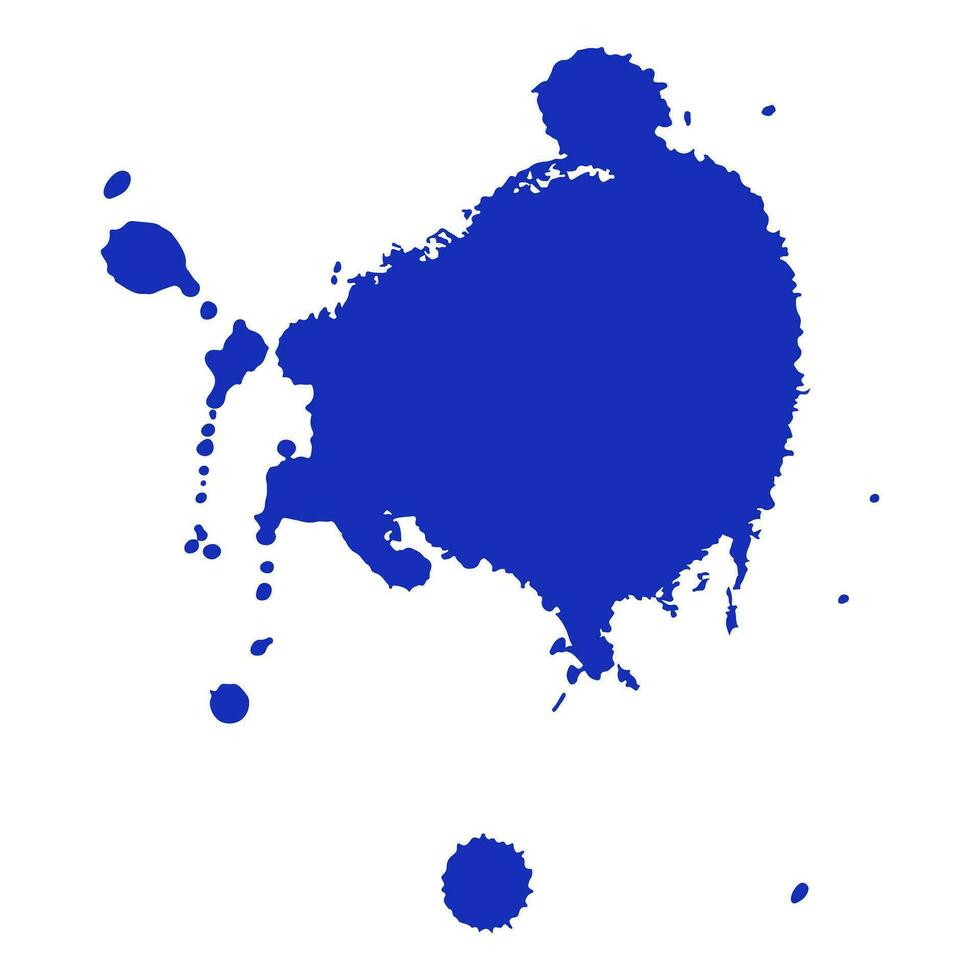 ultramarine blue ink splash brush drop vector
