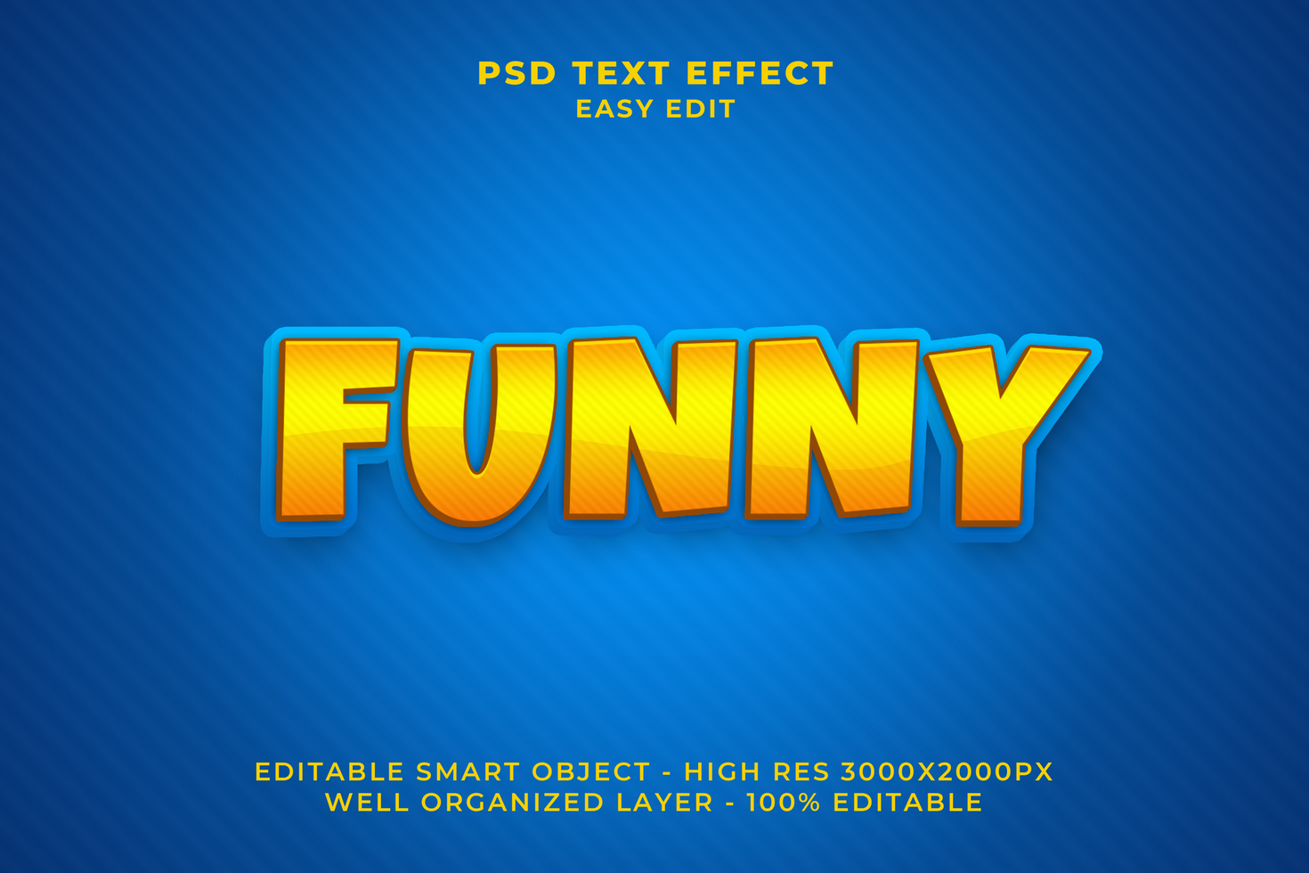 Funny text effect psd