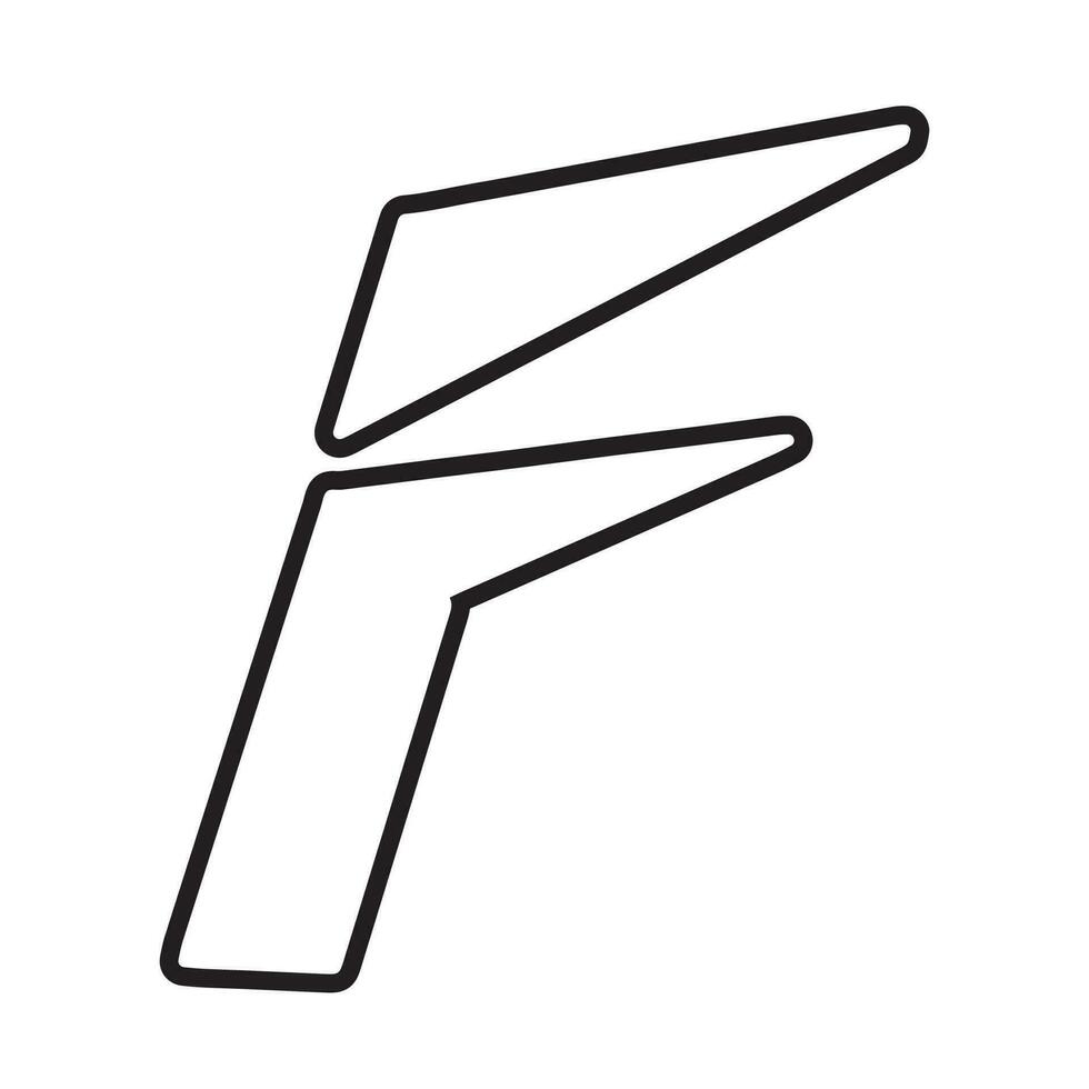 F Letter vector icon