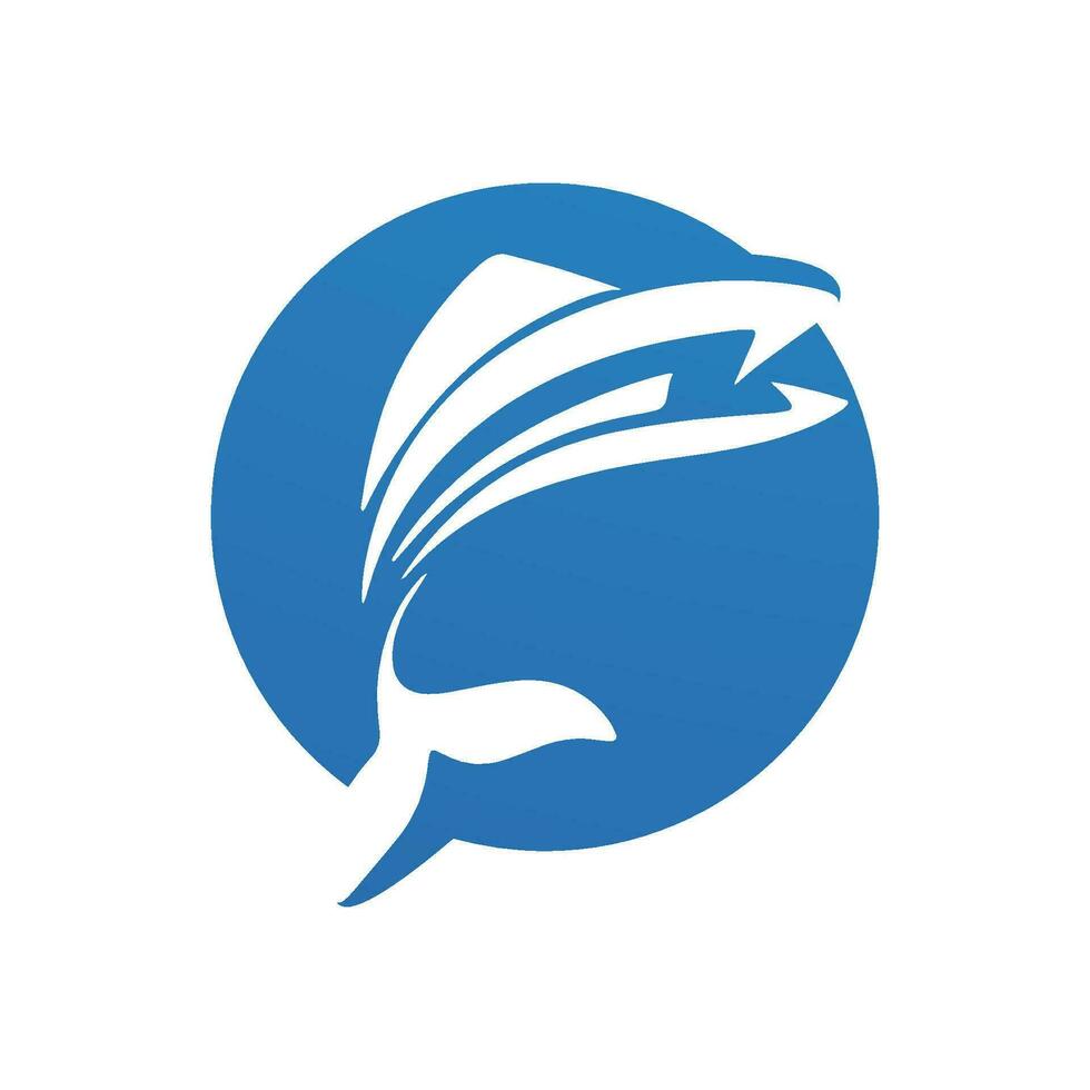 Fish abstract icon design logo template,Creative vector symbol of fishing club or online shop.