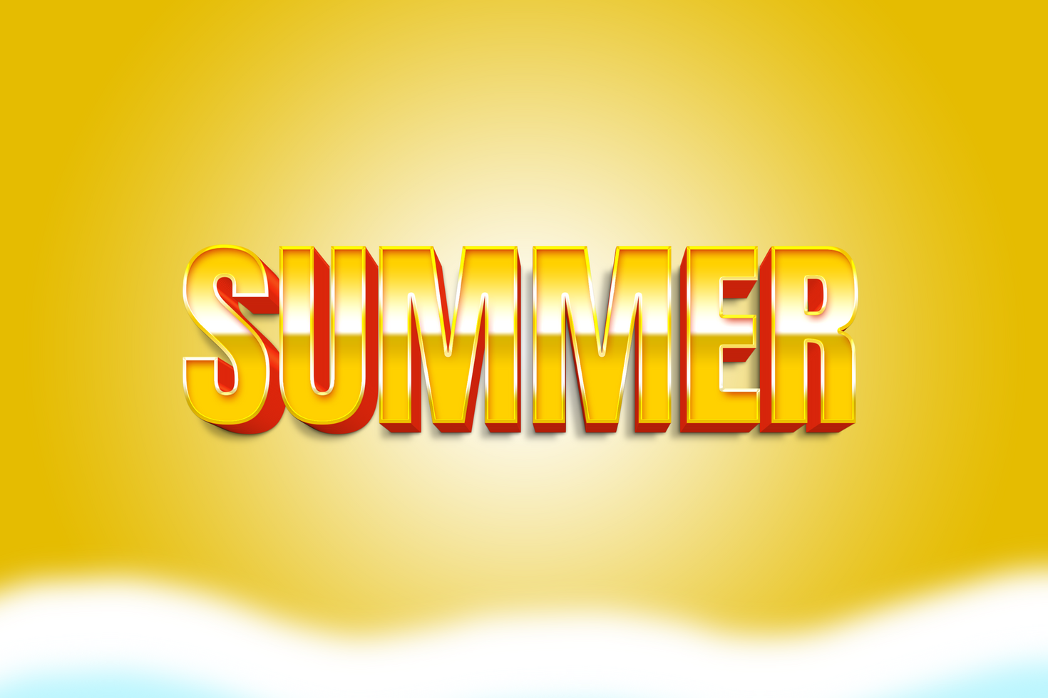 Summer text effect psd