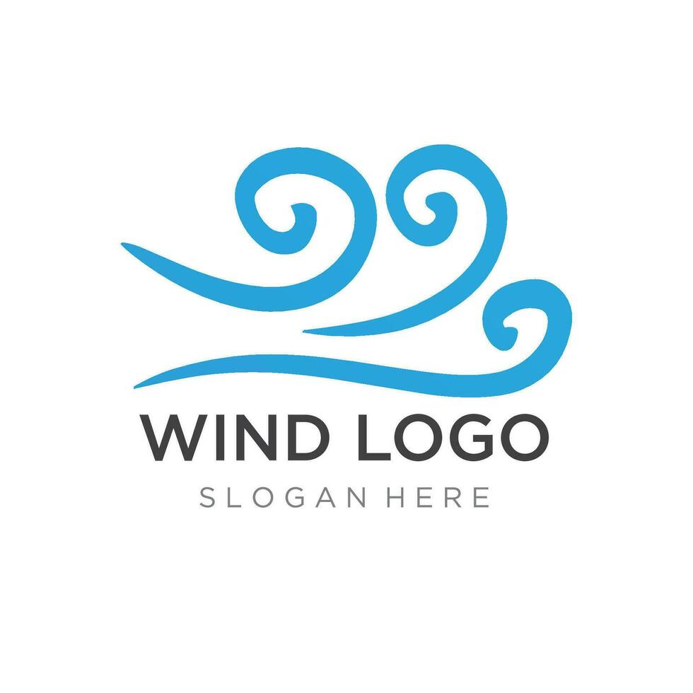 logo diseño modelo ola elemento creativo viento o aire.logo para negocio, web, aire acondicionador. vector