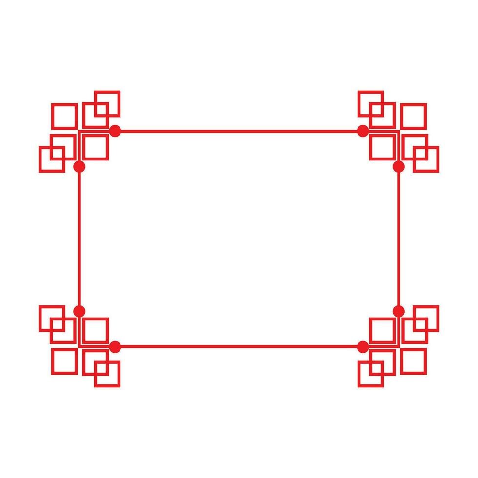 chinese border frame template vector