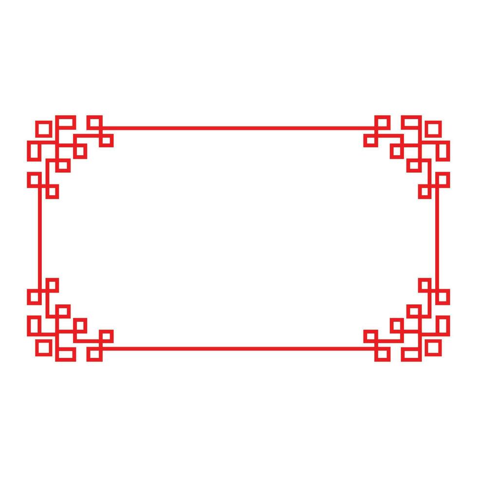 chinese border frame template vector