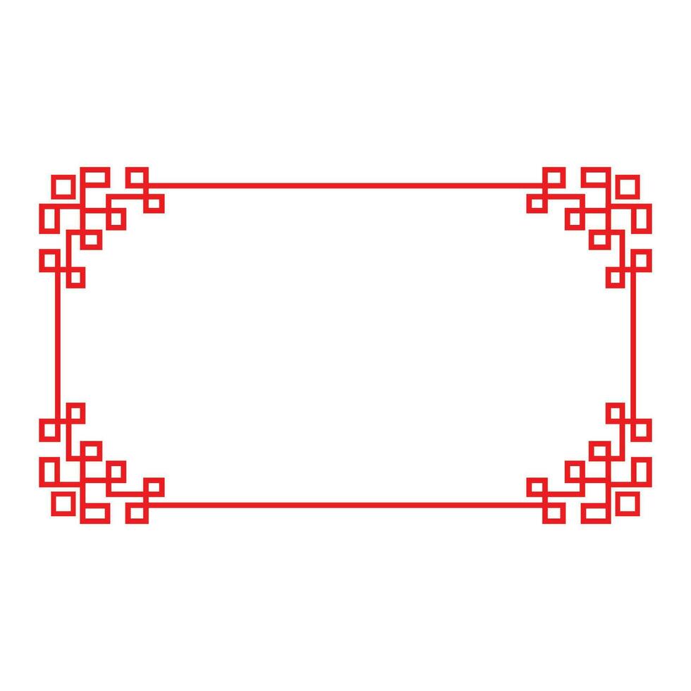 chinese border frame template vector