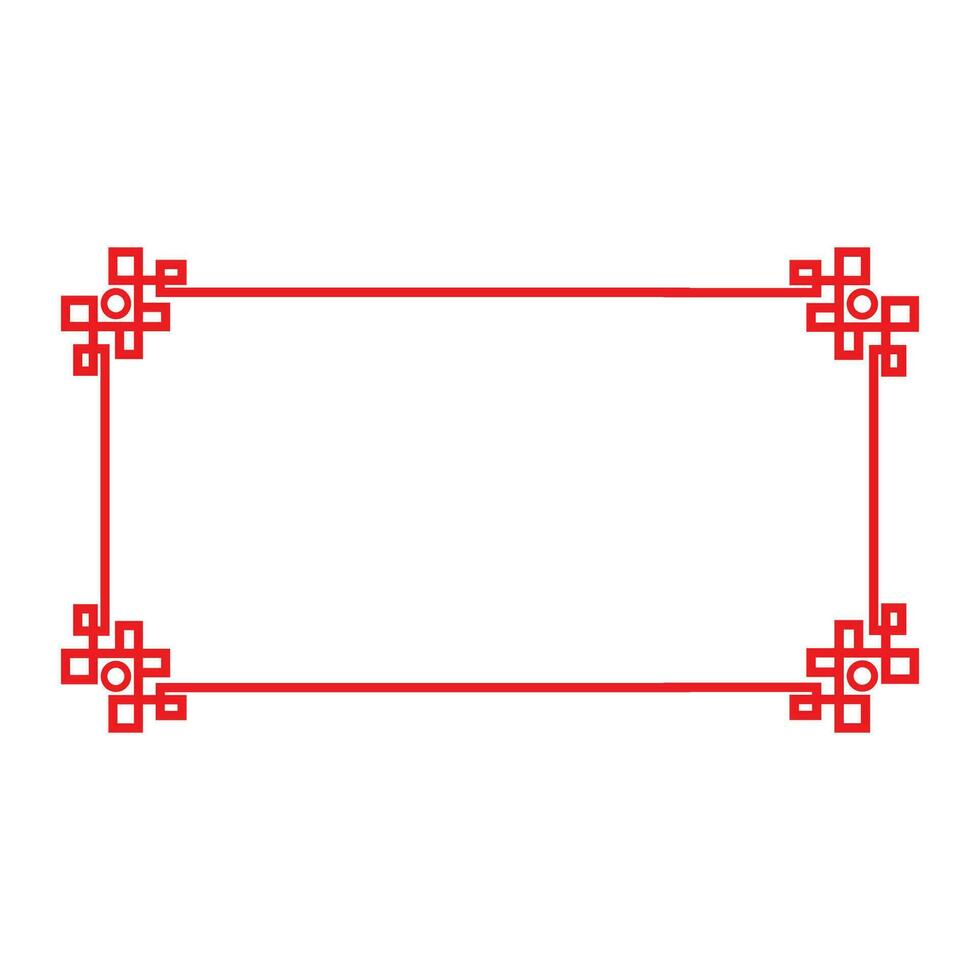 chinese border frame template vector