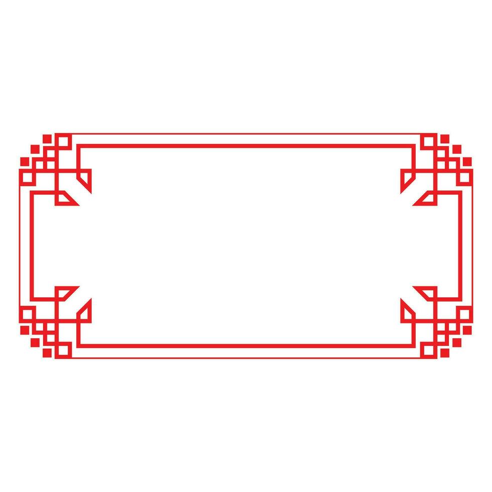 chinese border frame template vector