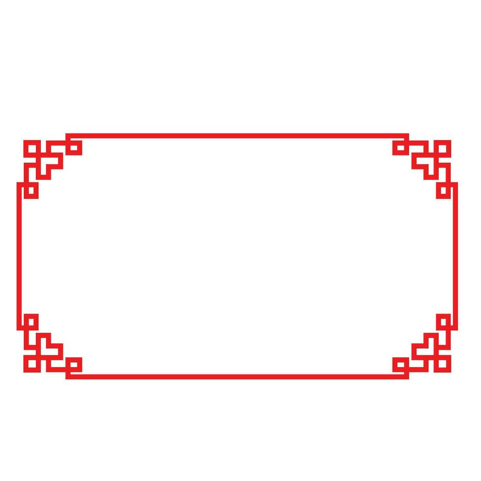 chinese border frame template vector