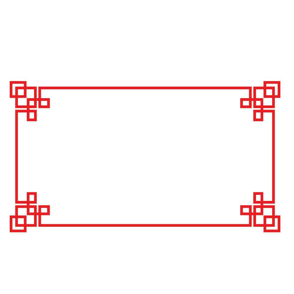 chinese border frame template vector
