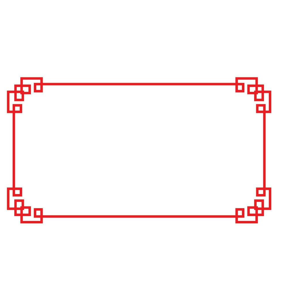 chinese border frame template vector