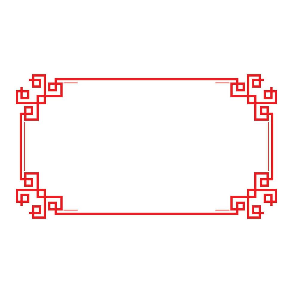 chinese border frame template vector