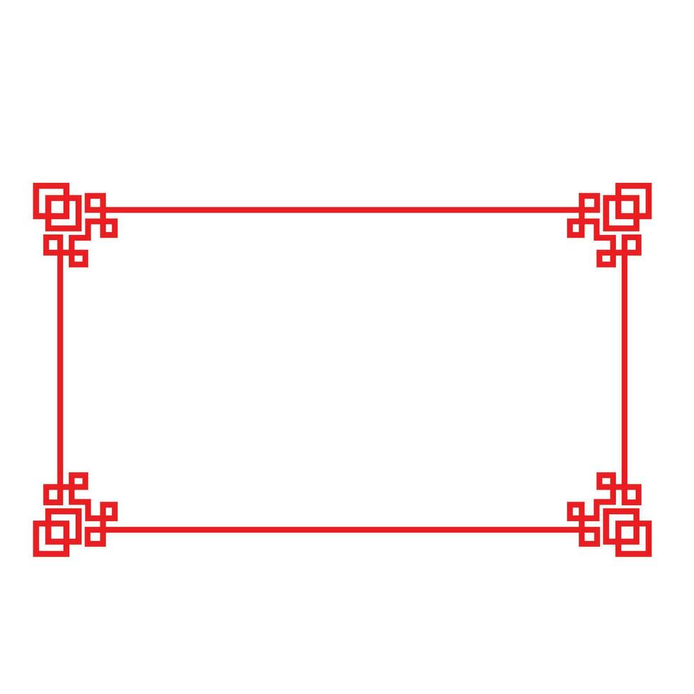 chinese border frame template vector