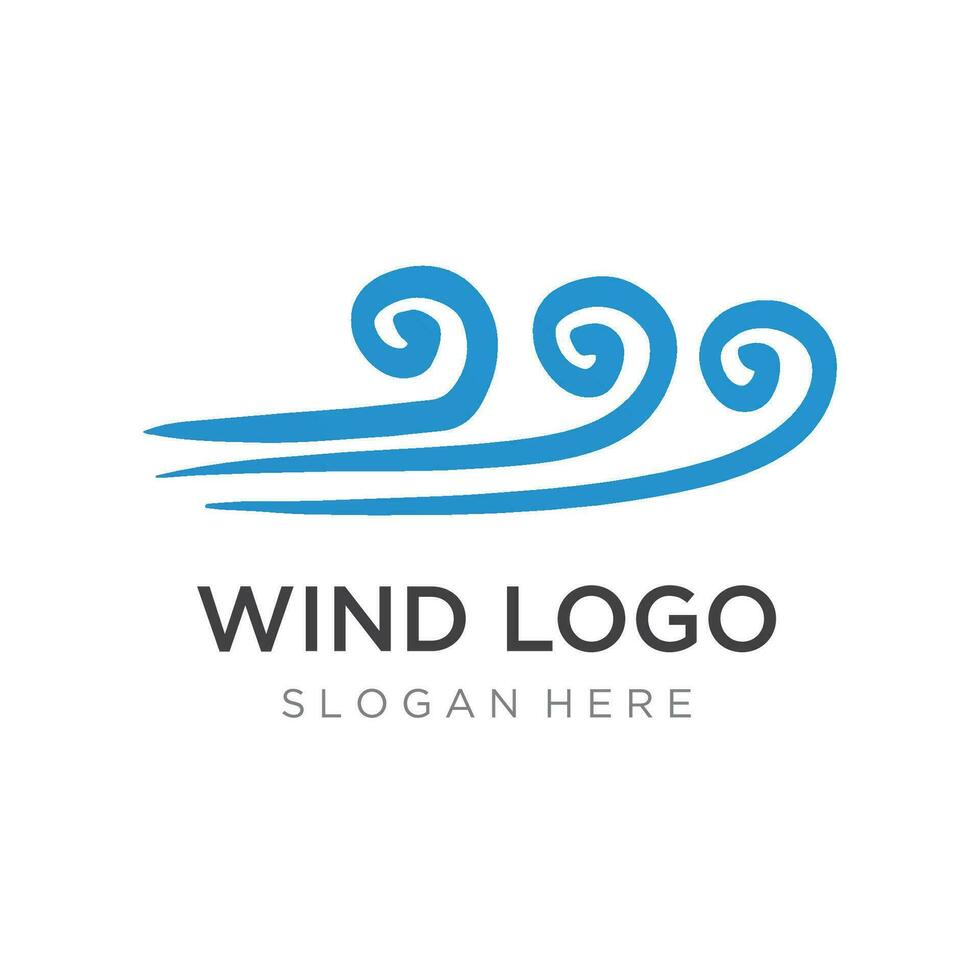 logo diseño modelo ola elemento creativo viento o aire.logo para negocio, web, aire acondicionador. vector